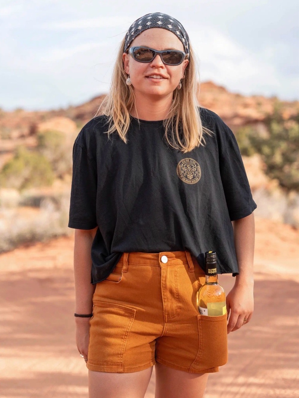 High-Rise Ripton Chore Shorts - Size 28 - rust/burnt orange